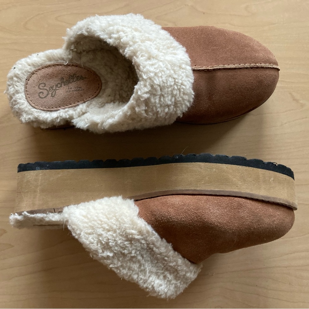 SEYCHELLES Suede Platform Clogs